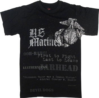 Vintage USMC Tee black